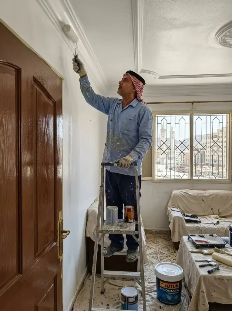دهان الجدران واألسقف واألبواب